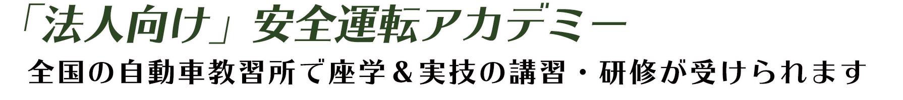 企業ドライバー向け安全運転講習